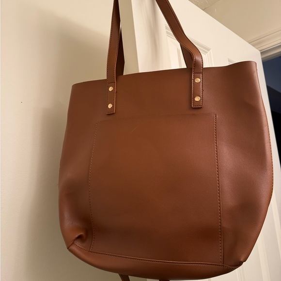 Steve Madden Chestnut Satchel with Gold Details - Picture 10 of 10